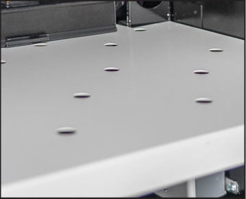 Perforated Shelves Promote Airflow to Reduce Heat Buildup