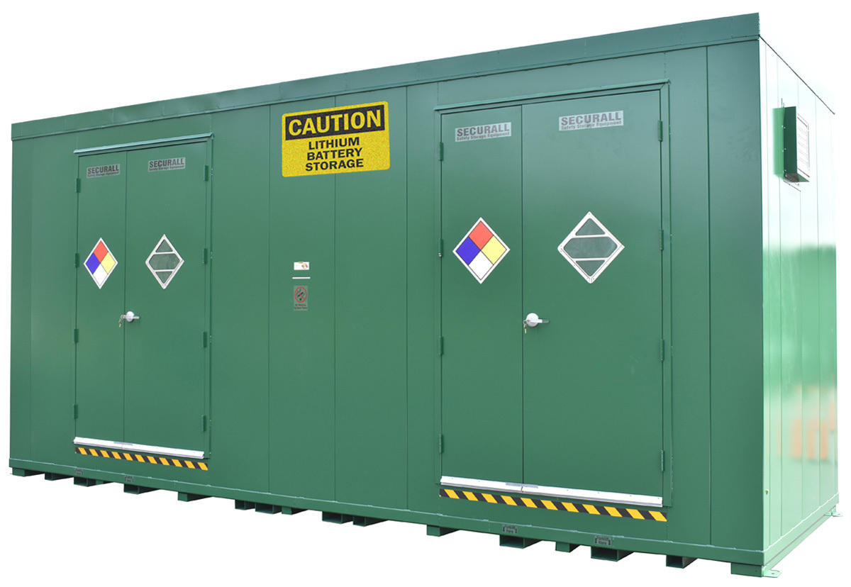 Easy Access Battery storage Building with Multiple Doors
