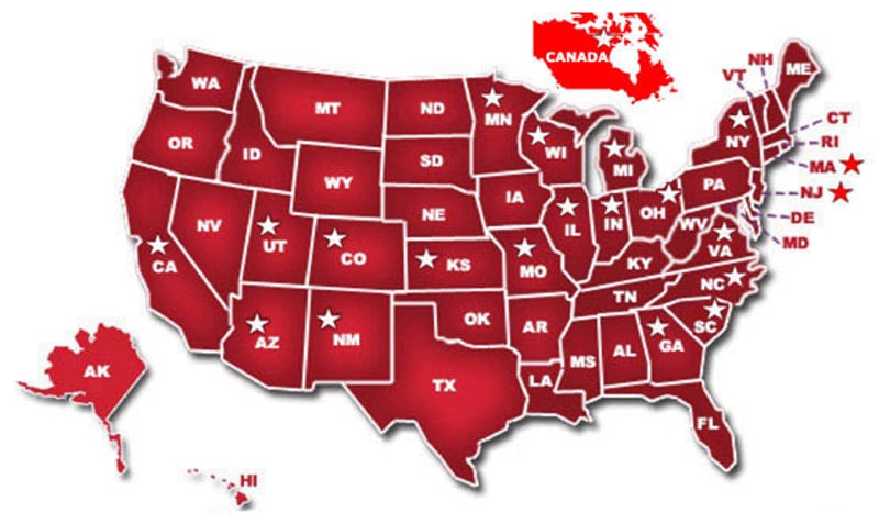Map of the United States