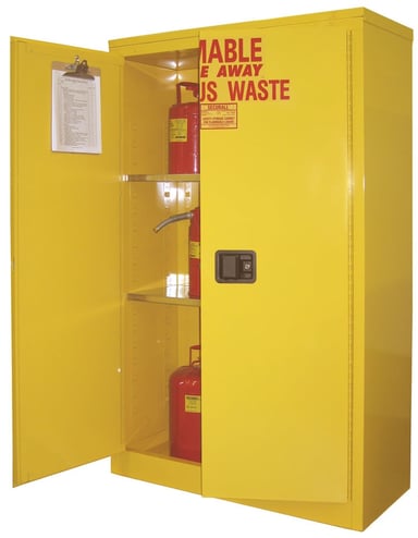 W1045 - 45 Gallon Hazardous Waste Storage Cabinet | Self-Latch