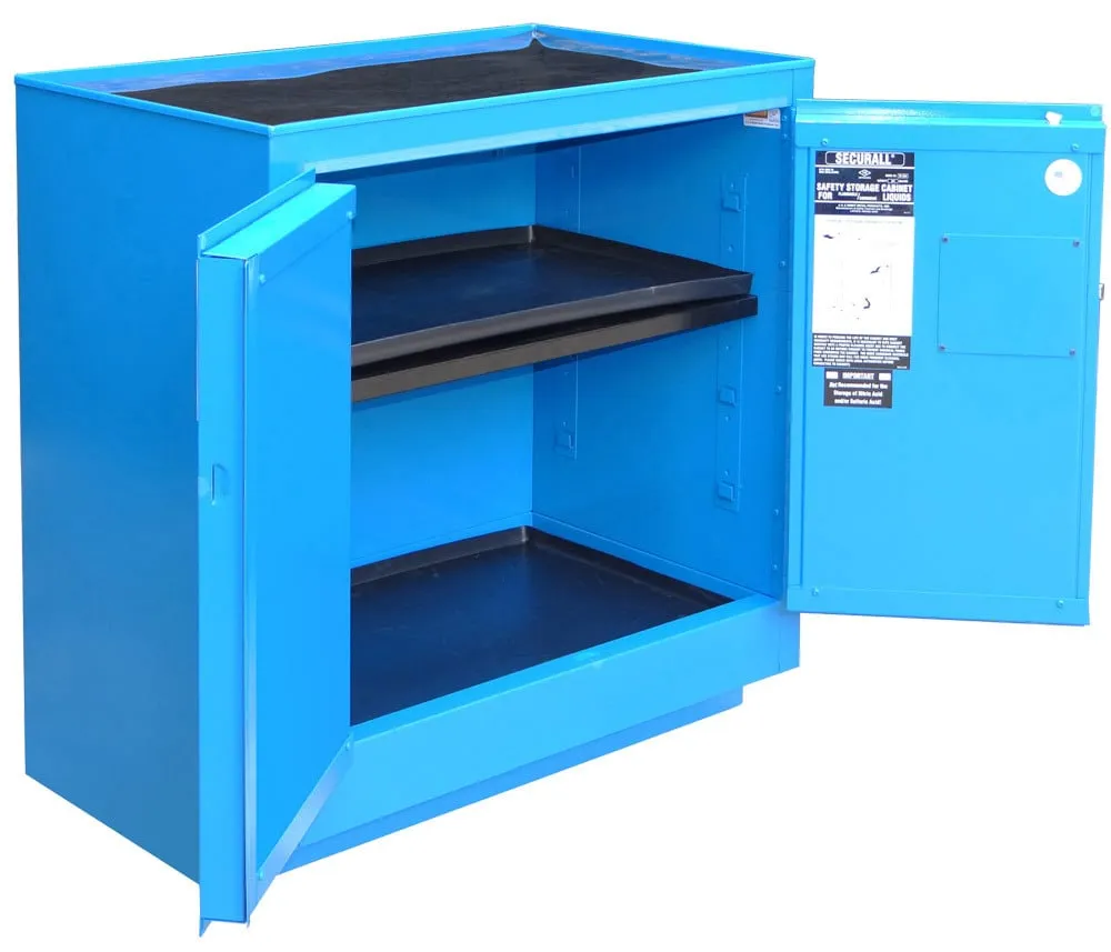C124 - 24 Gallon  Acid/Corrosive Storage Cabinet, 1 Shelves, 2 Door Manual