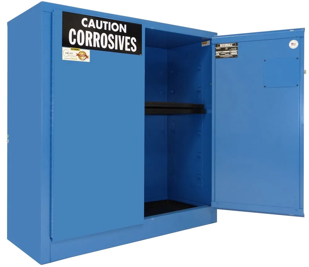 C130 - 30 Gallon  Acid/Corrosive Storage Cabinet, 1 Shelves, 2 Door Manual