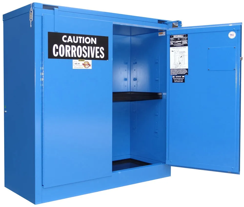 C330 - 30 Gallon  Acid/Corrosive Storage Cabinet, 1 Shelves, 2 Door Self-Close Self Latch Safe-T-Door