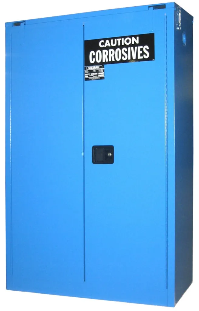 C345 - 45 Gallon  Acid/Corrosive Storage Cabinet, 2 Shelves, 2 Door Self-Close Self Latch Safe-T-Door