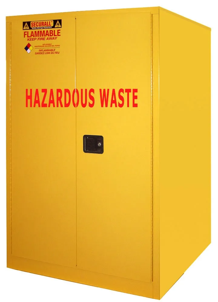 W1075 - 75 Gallon Hazardous Waste Drum Storage, Self-Latch Standard 2-Door