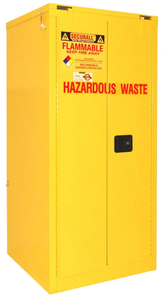 W3040 - 60 Gallon Hazardous Waste Drum Storage, Self-Close Self-Latch Safe-T-Door