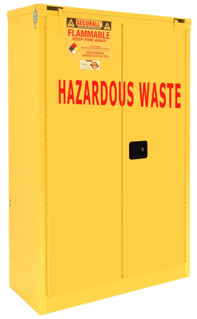 W3075 - 75 Gallon Hazardous Waste Drum Storage, Self-Close Self-Latch Safe-T-Door