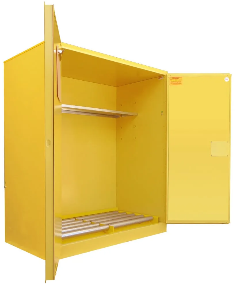 W3080 - 120 Gallon Hazardous Waste Drum Storage, Self-Close Self-Latch Safe-T-Door