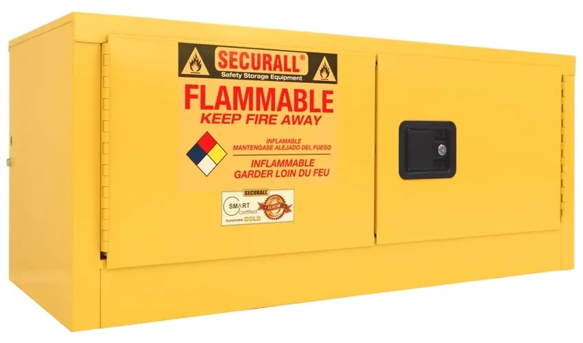 WMA312 - 12 Gallon Wall Mountable Flammmable Storage, Self-Close Self-Latch Safe-T-Door