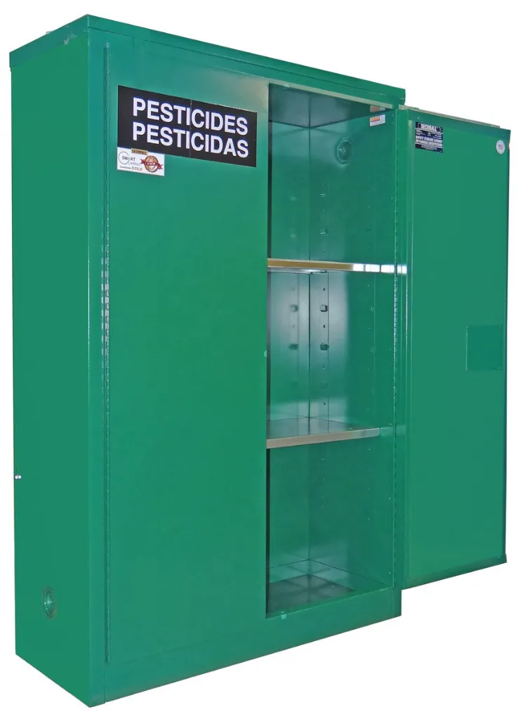 AG145 - 45 Gallon Pesticide Storage Cabinet, Self-Latch Standard 2-Door