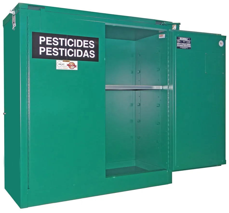 AG330 - 30 Gallon Pesticide Storage Cabinet, Self-Close Self-Latch Safe-T-Door