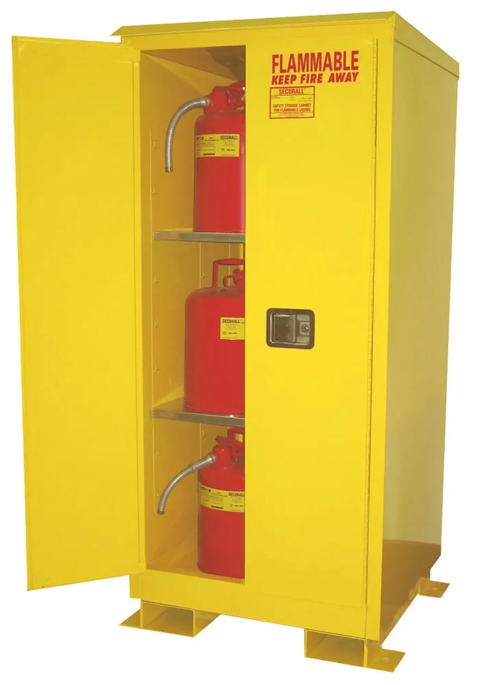 A160WP1 - 60 Gallon Outdoor Flammable Storage Cabinet, Self-Latch Standard 2-Door