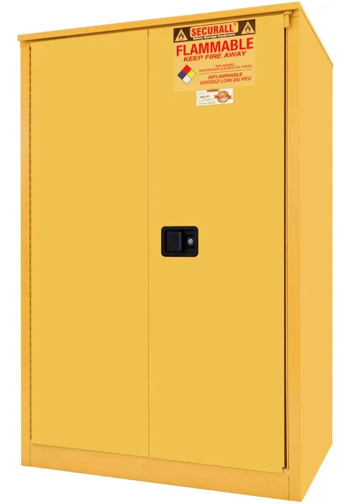 A290 - 90 Gallon Flammable Storage Cabinet, Self-Close Self-Latch Sliding Door