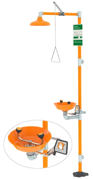 HG1902P - Safety Station with Eyewash, Plastic Bowl