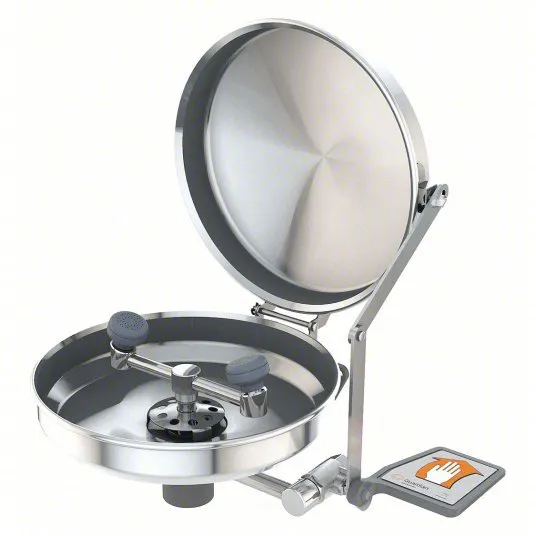 HG1814BC - Wall-Mounted Eye Wash with Stainless Steel Bowl and Cover