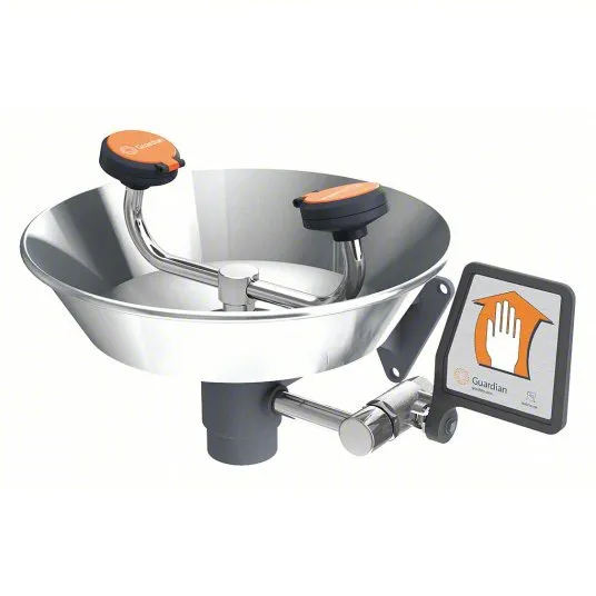 HG1750 - Wall-Mounted Eye-Face Wash with Stainless Steel Bowl