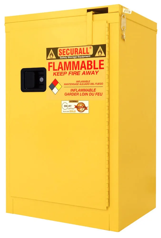 A305 - 12 Gallon Flammable Storage Cabinet, Self-Close Self-Latch Safe-T-Door