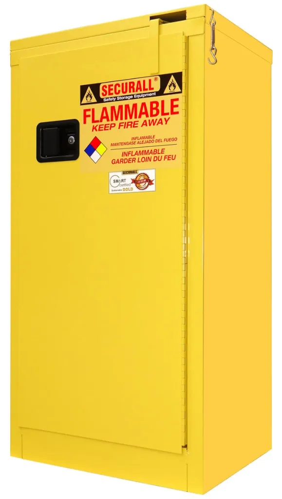 A310 - 16 Gallon Flammable Storage Cabinet, Self-Close Self-Latch Safe-T-Door
