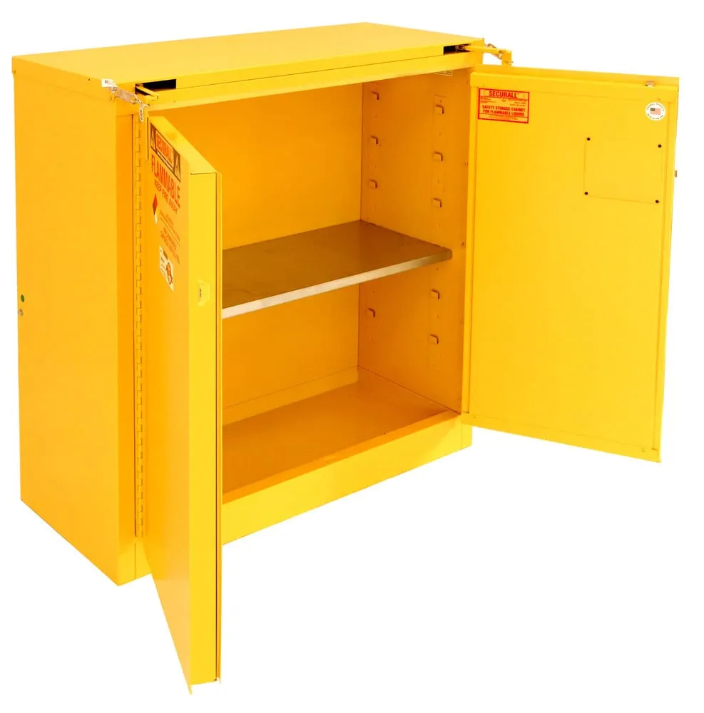 A330 - 30 Gallon Flammable Storage Cabinet, Self-Close Self-Latch Safe-T-Door
