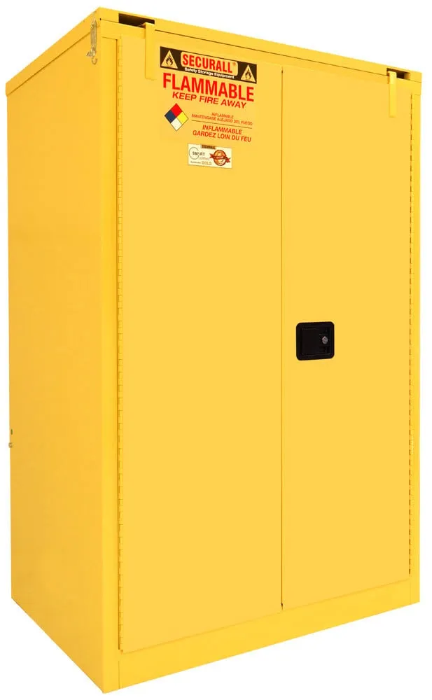 A390 - 90 Gallon Flammable Storage Cabinet, Self-Close Self-Latch Safe-T-Door