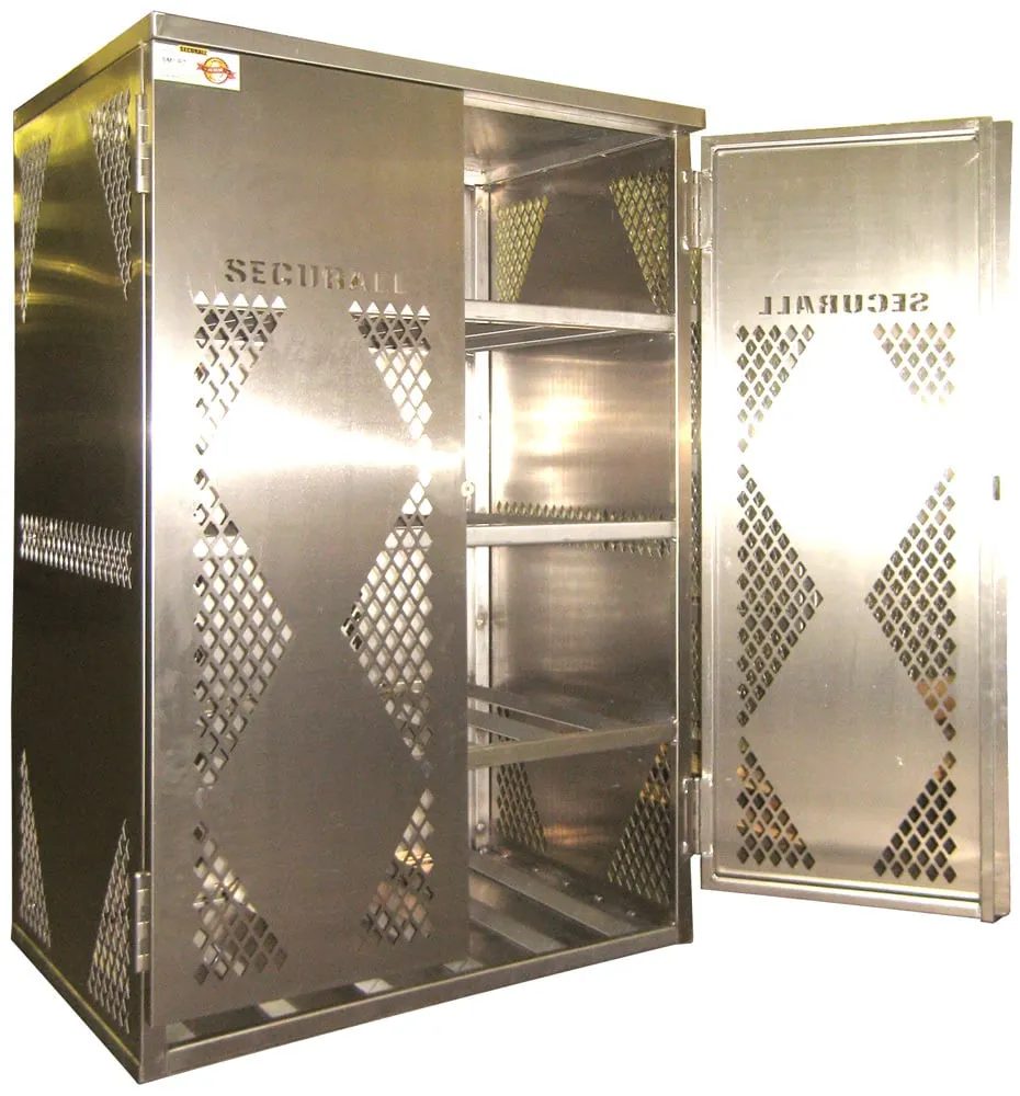 LP12S - 12 Vertical Compressed Gas 20 or 33 Lb. Cylinders Storage Cabinet