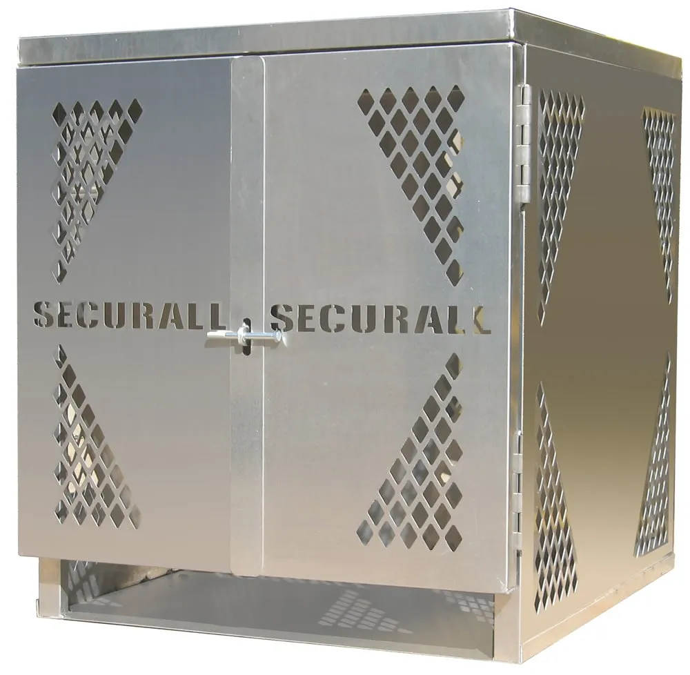 LP4S - 4 Horizontal Compressed Gas 20 or 33 Lb. Cylinders Storage Cabinet