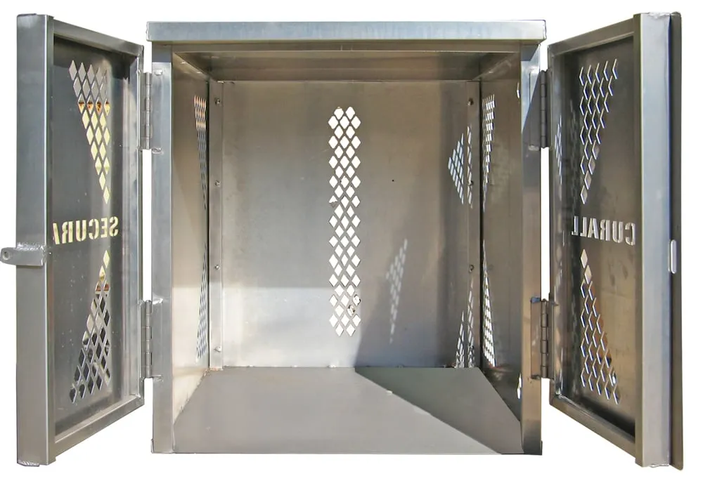 LP4S - 4 Vertical Compressed Gas 20 or 33 Lb. Cylinders Storage Cabinet