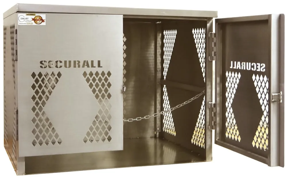 LP6S - 6 Vertical Compressed Gas 20 or 33 Lb. Cylinders Storage Cabinet