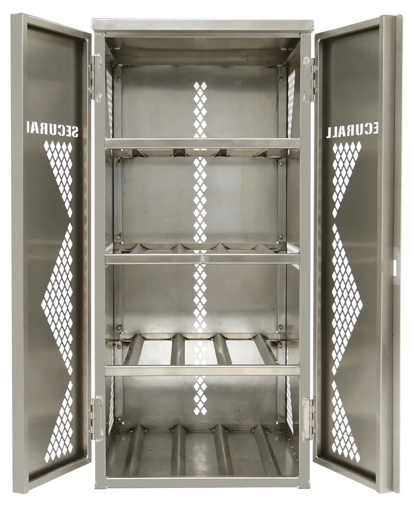 LP8S - 8 Horizontal Compressed Gas 20 or 33 Lb. Cylinders Storage Cabinet