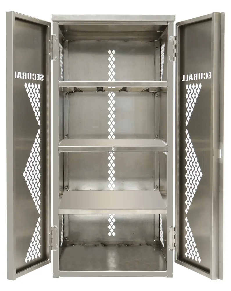 LP8S - 8 Vertical Compressed Gas 20 or 33 Lb. Cylinders Storage Cabinet