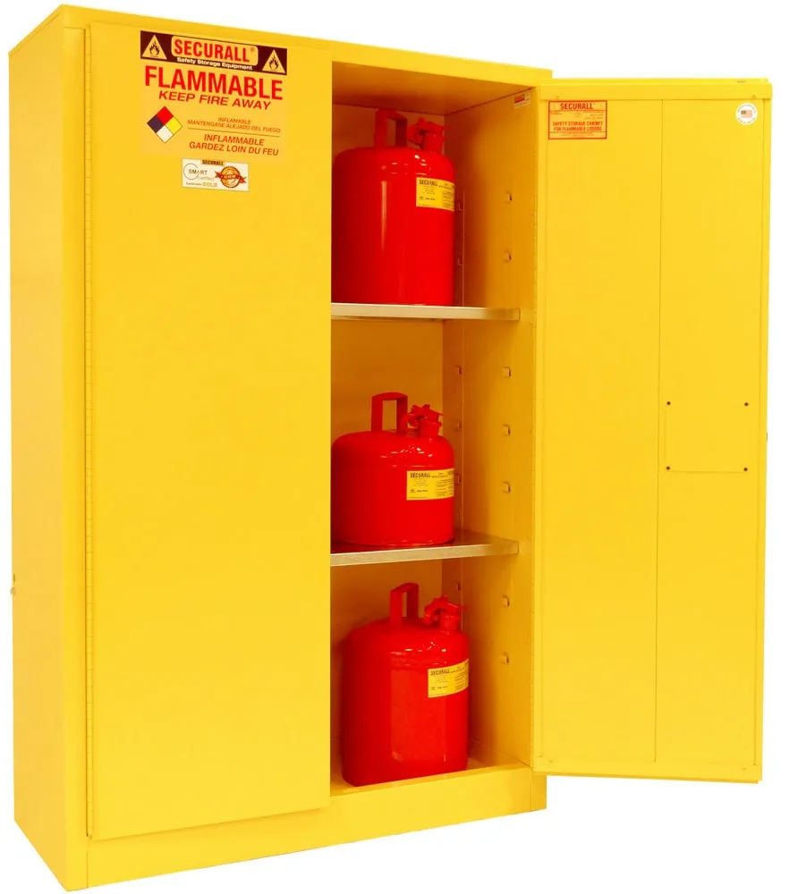 A145 - 45 Gallon Flammable Storage Cabinet, Self-Latch Standard 2-Door