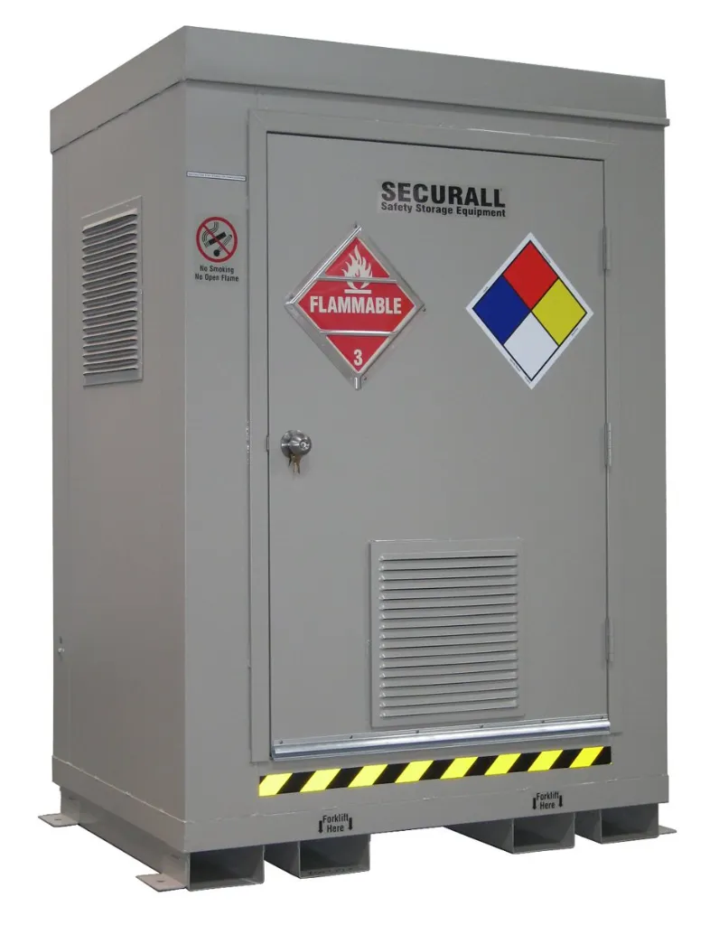 B200X - Hazmat Locker, Equipped with Damage Limiting Construction Panel , Sump Capacity: 55 GAL TO HOLD (2) 55 GAL DRUMS