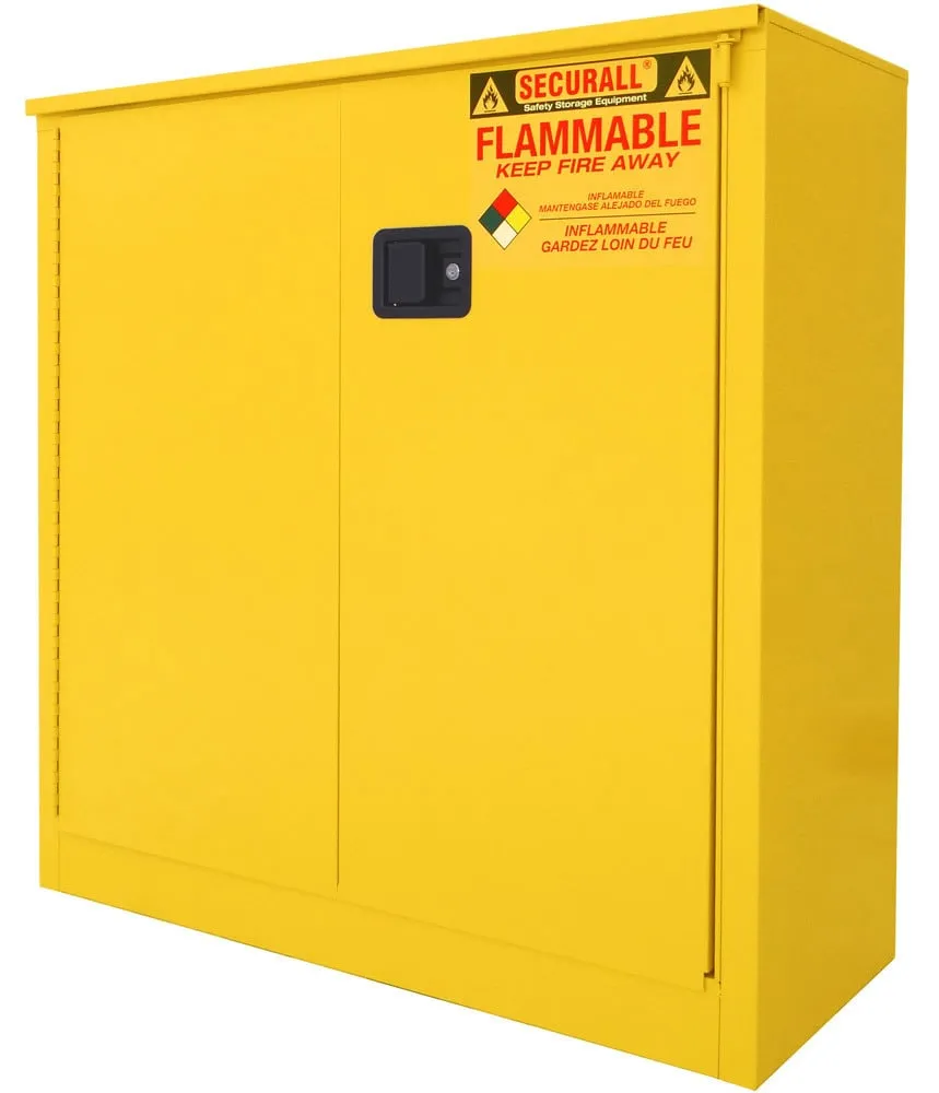 A230 - 30 Gallon Flammable Storage Cabinet, Self-Close Self-Latch Sliding Door