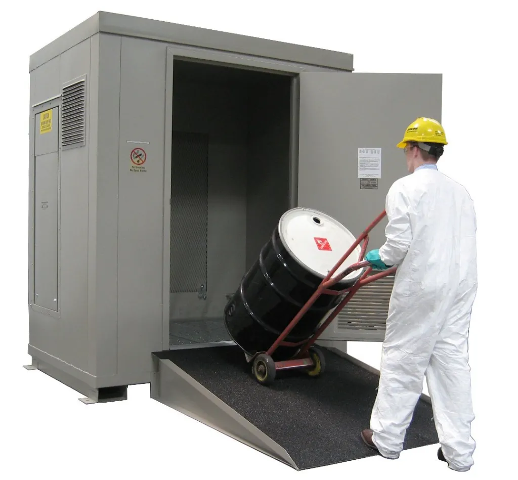 B600FR2 - Hazmat Locker, 2 Hrs Fire Rated, Sump Capacity: 102 Gal. to hold (6) - 55 Gal. Drums