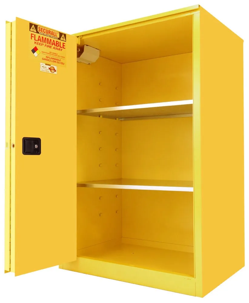 A290 - 90 Gallon Flammable Storage Cabinet, Self-Close Self-Latch Sliding Door