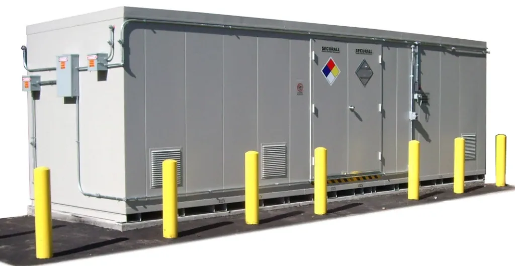B4800FR2 - Hazmat Locker, 2 Hrs Fire Rated, Sump Capacity: 757 Gal. to hold (48) - 55 Gal. Drums