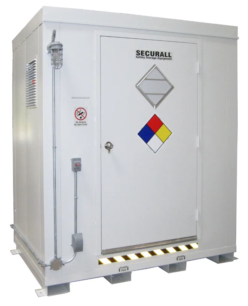 AG600 - 4 Hrs Fire Rated Chemical Storage Locker, 211.4 Cubic Ft Storage Capacity;  Dim: 8'4"H x 7'W x 5'D