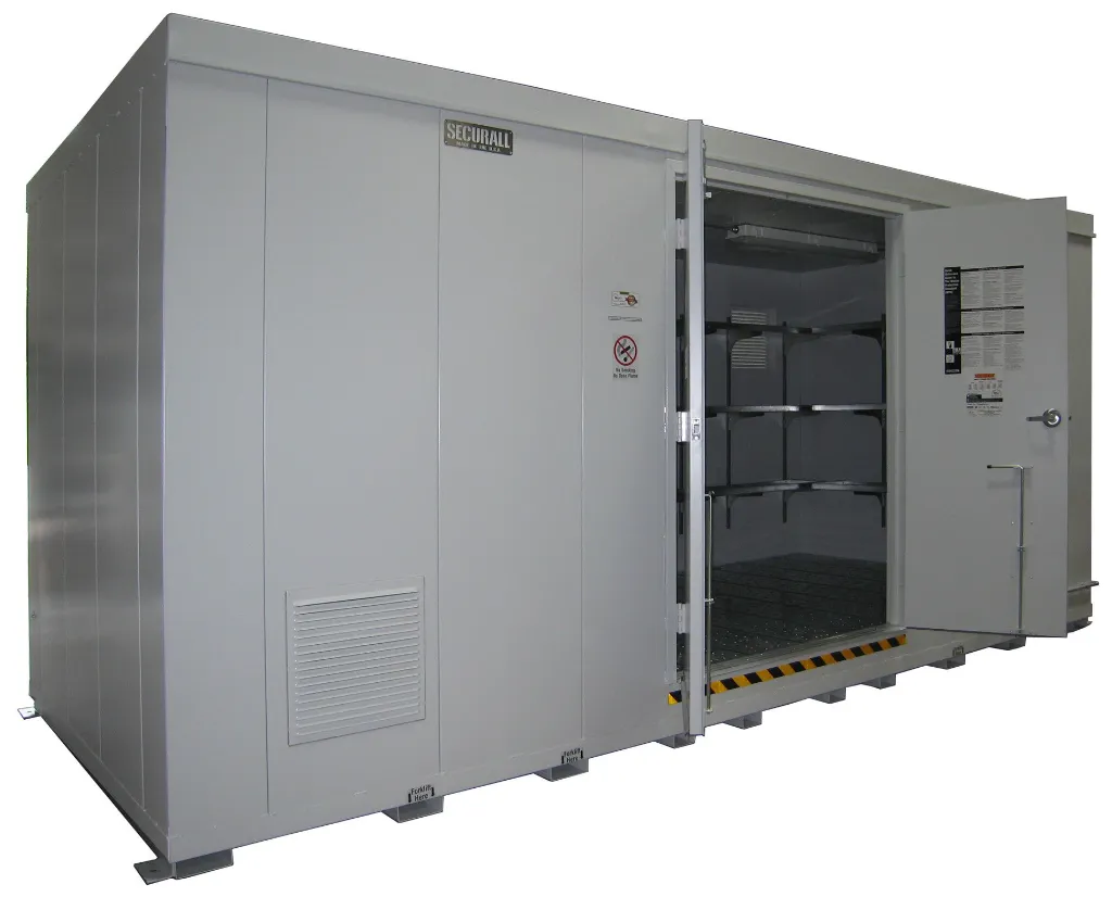 AG3200 - Chemical Storage Locker, 971.3 Cubic Ft Storage Capacity;  Dim: 8'4"H x 18'W x 8'D