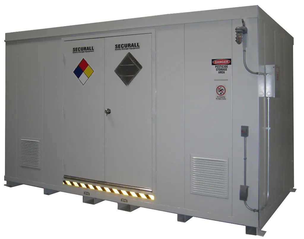 AG2400 - 2 Hrs Fire Rated Chemical Storage Locker, 747.7 Cubic Ft Storage Capacity;  Dim: 8'4"H x 14'W x 8'D