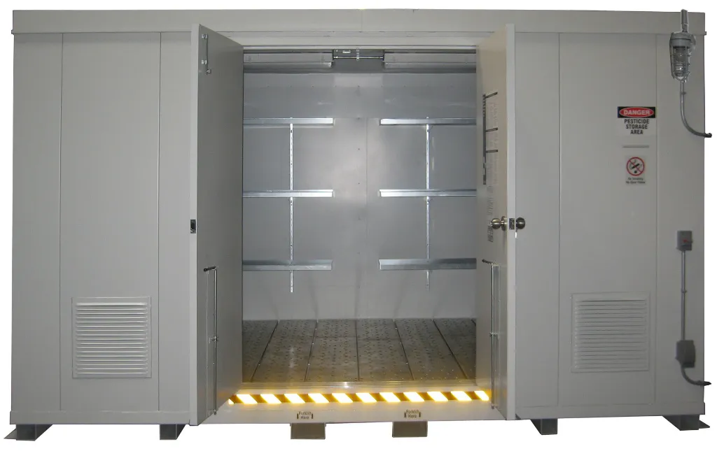 AG2400 - 4 Hrs Fire Rated Chemical Storage Locker, 747.7 Cubic Ft Storage Capacity;  Dim: 8'4"H x 14'W x 8'D