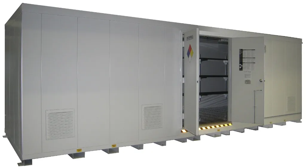 AG4800 - 2 Hrs Fire Rated Chemical Storage Locker, 1,418.5 Cubic Ft Storage Capacity;  Dim: 8'4"H x 26'W x 8'D