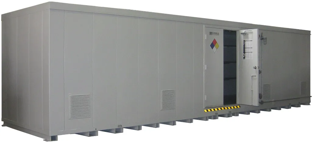 AG6400 - 4 Hrs Fire Rated Chemical Storage Locker, 1,865.7 Cubic Ft Storage Capacity;  Dim: 8'4"H x 34'W x 8'D