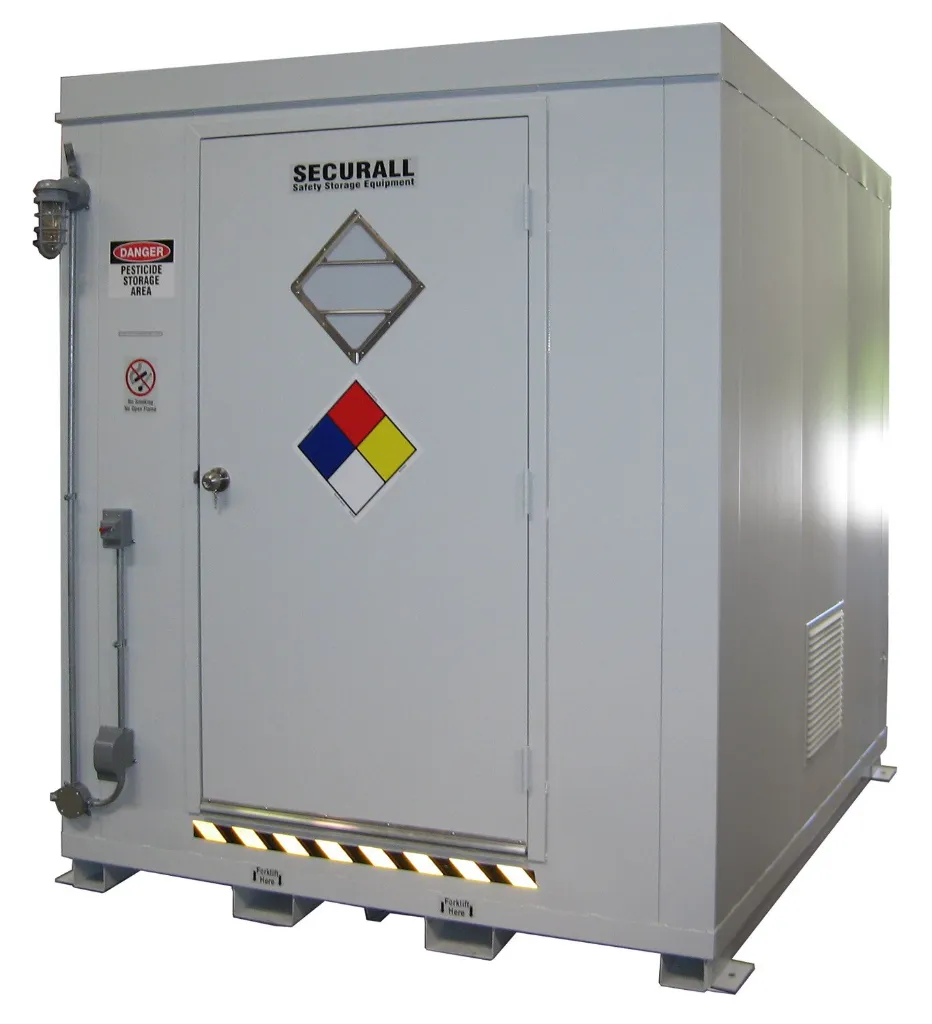 AG900 - 4 Hrs Fire Rated Chemical Storage Locker,  308.1 Cubic Ft Storage Capacity; Dim: 8'4"H x 7'W x 7'D