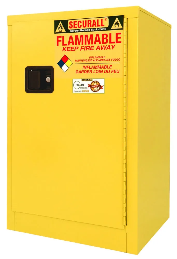 A105 - Flammable Storage Cabinet - 12 Gallon Flammable Storage Cabinet, Self-Latch Standard Door