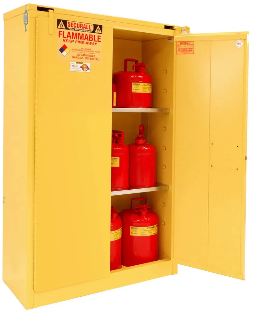 A345 - 45 Gallon Flammable Storage Cabinet, Self-Close Self-Latch Safe-T-Door