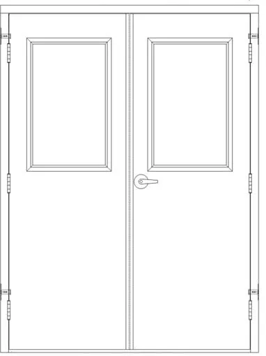 72x 84 - Left Hand Reverse Prehung Steel Door with Cylindrical Lever-Style Handle