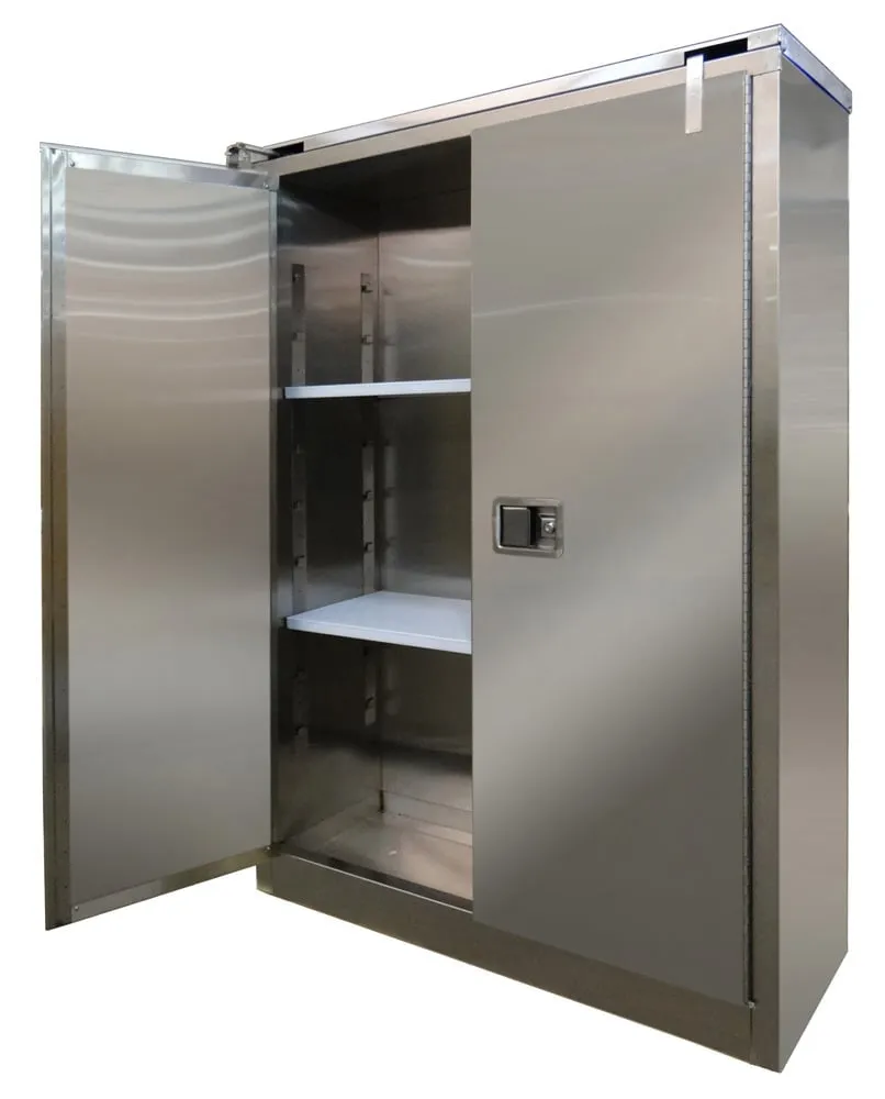 A360SS - 60 Gallon Stainless Steel Flammable Cabinet, Self-Close Self-Latch Safe-T-Door