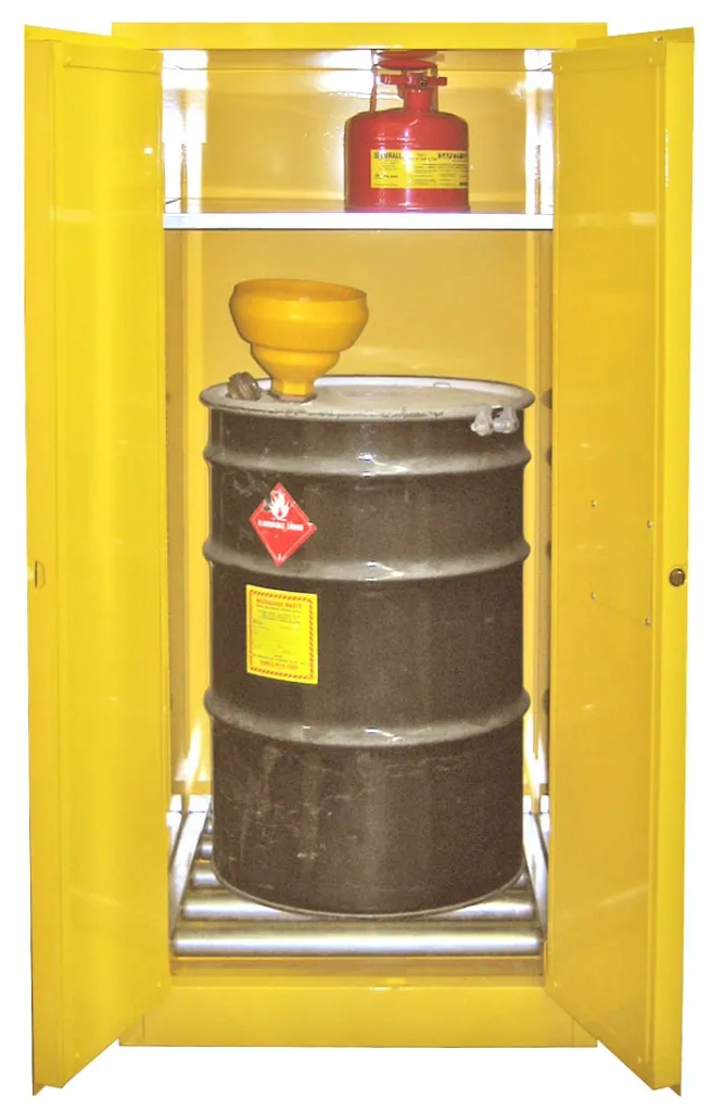 V160 - 60 Gallon  Drum Storage Cabinet, Self-Latch Standard Door
