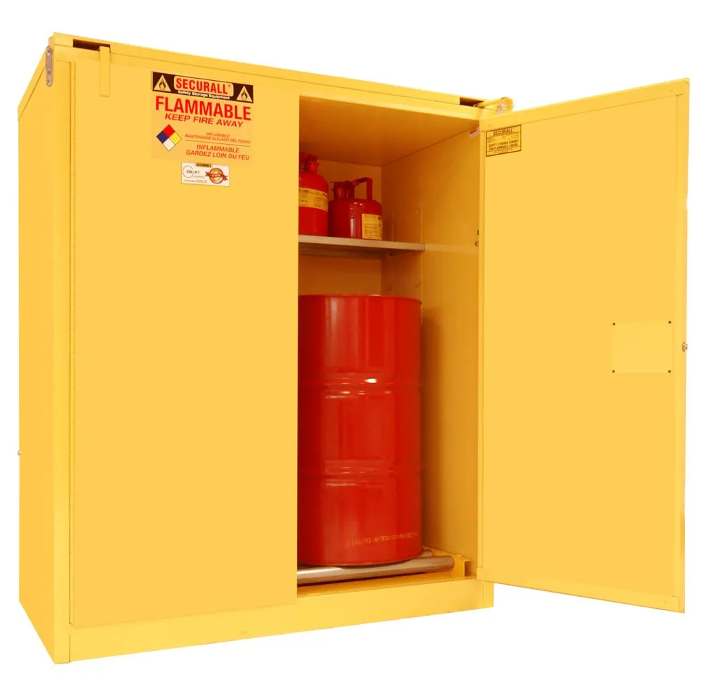 V3500 - 115 Gallon  Drum Storage Cabinet, Self-Close Safe-T-Door