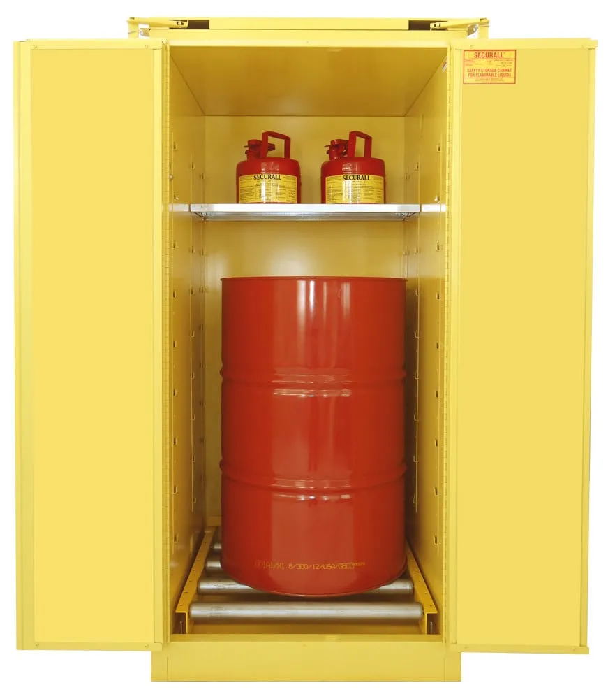 V360 - 60 Gallon  Drum Storage Cabinet, Self-Close Safe-T-Door